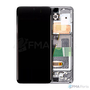 [Full OEM] Samsung Galaxy S20 G980F G981F OLED Touch Screen Digitizer Assembly with Frame - Cosmic Grey